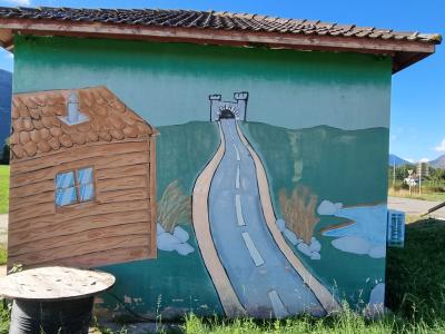 Route vers le tunnel, fresque de Doussard — Street art à Doussard
