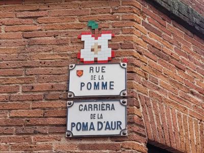 Stacked Pixel Character — Street art by Mifamosa in Toulouse