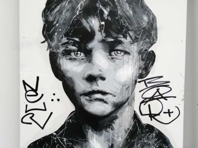 Portrait d'enfant par Kelu Abstract — Street art de Kelu Abstract à Lille