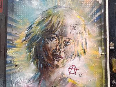 Luminous Spiral — Street art by Paul Don Smith in London