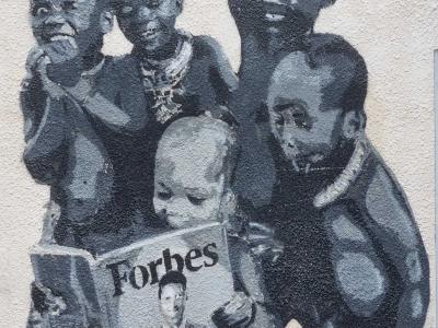 Children and Forbes Magazine — Street art by By Dav' in Le Pont-de-Claix