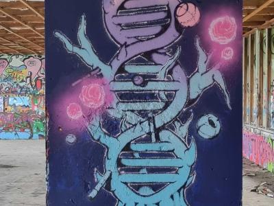 Cosmic Abstract Tree — Street art in Grenoble