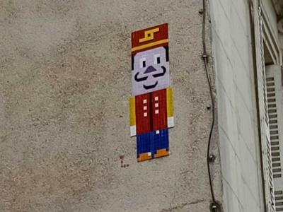 Waldo's Pixel Art Character, Angers — Street art by Waldo in Angers