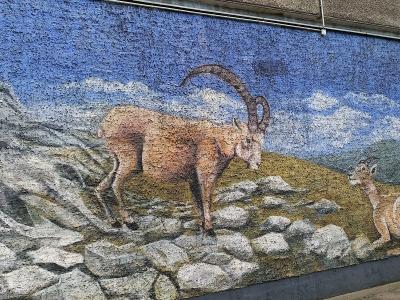 Rocky Creature Blue Landscape — Street art in Berlin