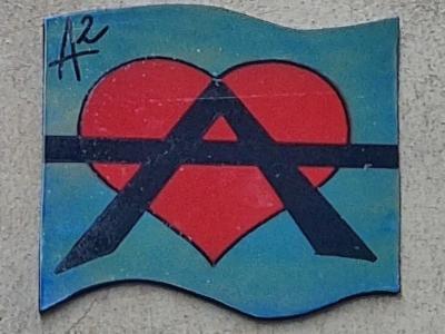 Cœur anarchiste — Street art de A2 à Clermont-Ferrand