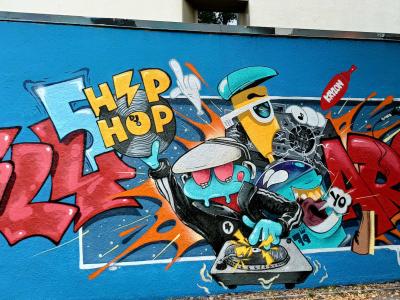 Grand Master Fly's Hip Hop Tribute — Street art in Berlin