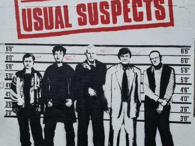 Les Usual Suspects — hommage cinéma — Street art de My Stencil à Grenoble