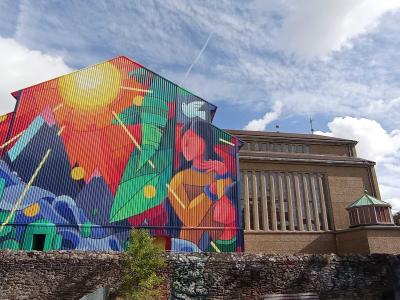 Fresque géométrique de Moner à Nantes — Street art de Moner à Nantes