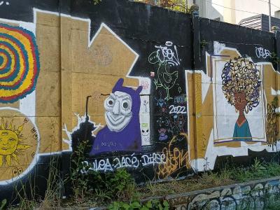 Fresque collective colorée, Nantes 2022 — Street art à Nantes
