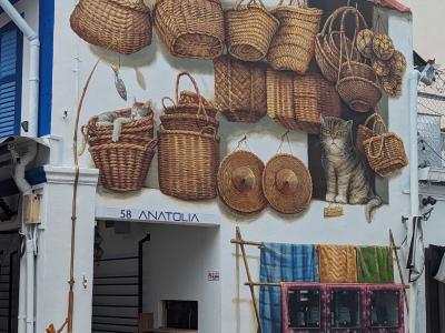 Traditional Life and Craftsmanship — Street art by Yip Yew Chong in Singapore