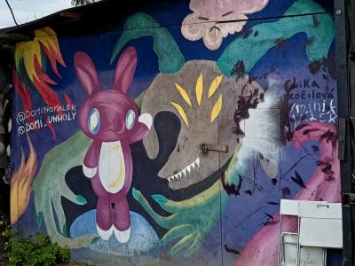Lapin et Dragon Fantasy — Street art à Prague