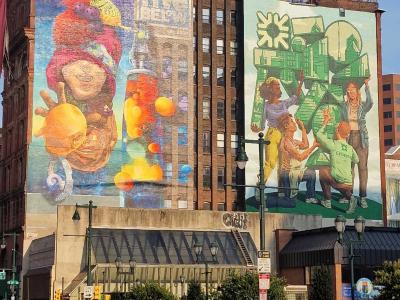 Giant Murals Philadelphia — Street art by Meg Saligman in Philadelphia