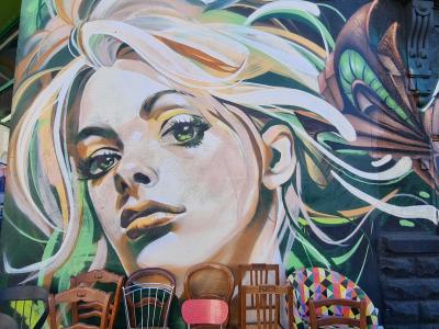 Hyperrealistic Female Portrait — Street art in Clermont-Ferrand