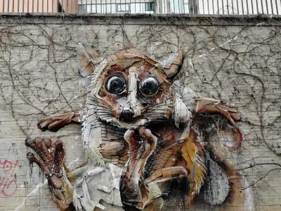 Raccoon by Bordalo II — Street art by Bordalo II in Paris