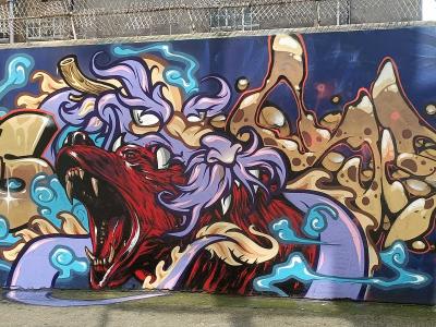 Pièce Wild Style Dorée — Street art à London