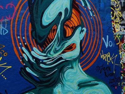 Psychedelic Head — Street art in London