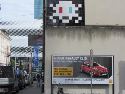 BSL_01, Space Invader de Clarastrasse — Street art de Invader à Basel
