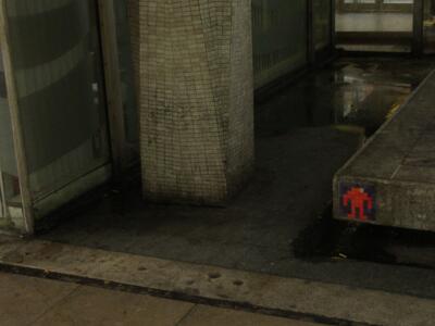 MAN_41, Space Invader on Piccadilly Station — Street art by Invader in Manchester