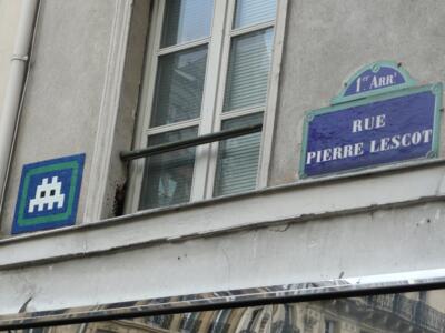 PA_840, Space Invader on Rue Pierre Lescot — Street art by Invader in Paris