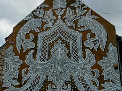 Dentelle Napoléon — Street art by NeSpoon in Yffiniac