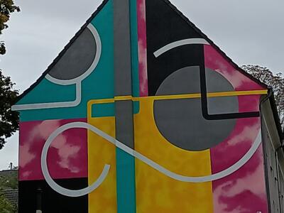 Composition in CMYK par Mick La Rock — Street art de Mick La Rock à Düsseldorf
