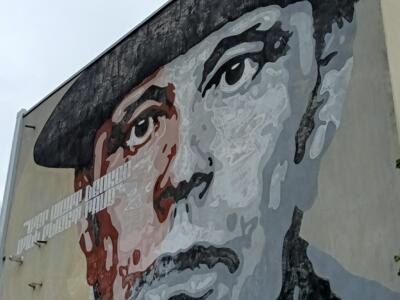Joseph Beuys au pochoir par Orticanoodles — Street art de Orticanoodles à Düsseldorf