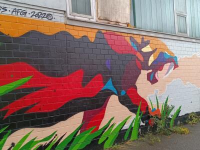Roaring big cat by SozyOne — Street art by SozyOne in Köln