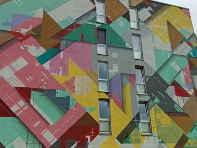 Façade géométrique de Zedz — Street art de Zedz à Köln