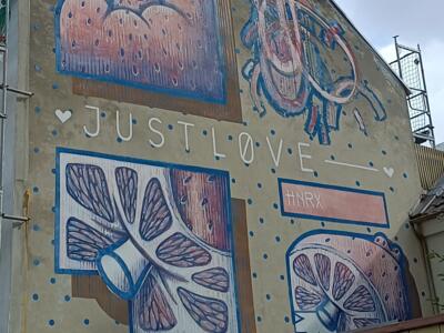 Justlove with fruit, by HNRX — Street art by HNRX in Köln