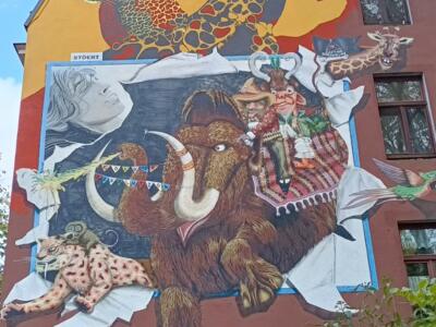 Wilde Tiere, le mammouth de Goodlack Art — Street art de Colorrevolution e.V., Goodlack Art, Captain Borderline à Köln