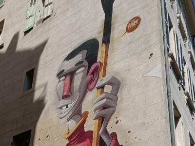 Le Hockeyeur par Gamo — Street art de Gamo à Marseille