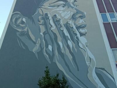 Tursunay Ziawudun by Mahn Kloix — Street art by Mahn Kloix in Marseille