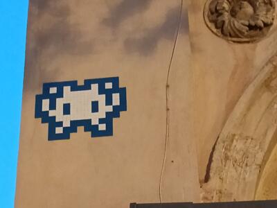 Cours Belsunce Space Invader — Street art by Invader in Marseille
