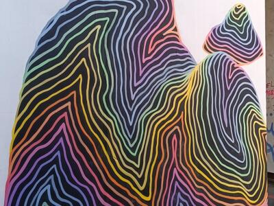 Rainbow Contours by Kid Kréol & Boogie — Street art by Kid Kréol & Boogie in Marseille