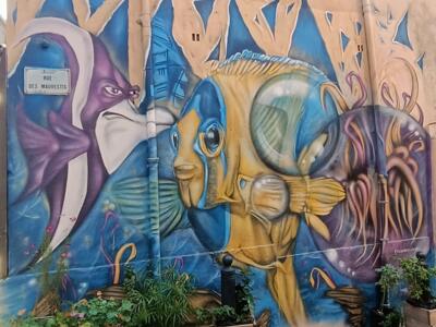 Reef on Rue des Mauvestis — Street art by Poasson in Marseille