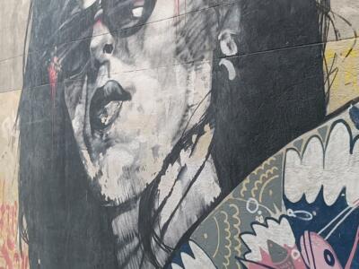 Woman in Dark Sunglasses, Rue Saint-Pons — Street art in Marseille