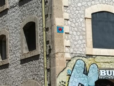 Heart and Circled A Sticker — Street art by A2 in Marseille