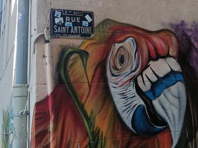Pieuvre découpée rue Saint-Antoine — Street art de Gzup à Marseille