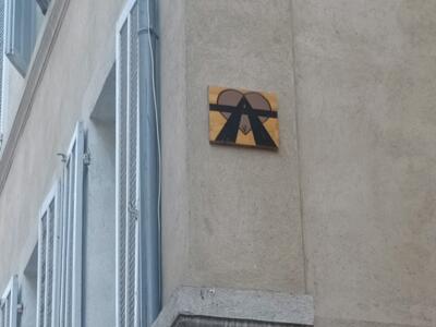 A2's A over the Heart, Le Panier — Street art by A2 in Marseille