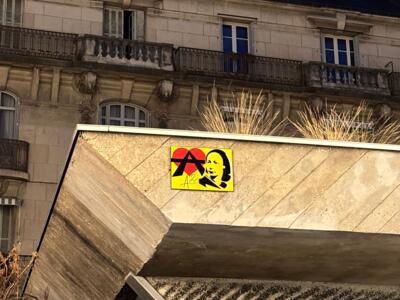 Cœur anarchiste — Street art by A2 in Dijon