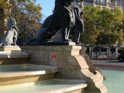 PA_125, Space Invader de la fontaine aux Lions — Street art de Invader à Paris
