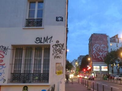PA_680, Space Invader on 71 Rue de Ménilmontant — Street art by Invader in Paris
