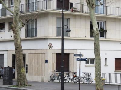 PA_708, Space Invader on Passage Gauthier — Street art by Invader in Paris