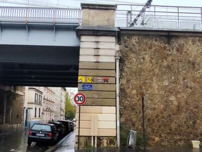 PA_971, Space Invader on 1 Rue du St-Gothard — Street art by Invader in Paris