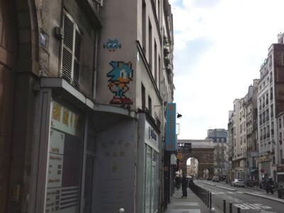 PA_1084, Space Invader on 36 rue du Faubourg Saint-Martin — Street art by Invader in Paris