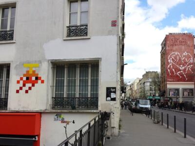 PA_1099, Space Invader de la rue de Ménilmontant — Street art de Invader à Paris