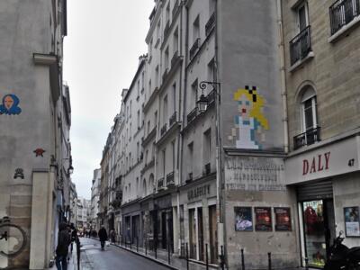 PA_1170, Space Invader de la rue des Gravilliers — Street art de Invader, A2, Gzup à Paris