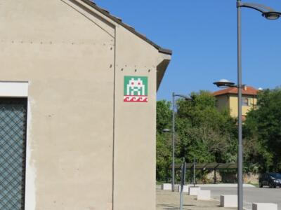 RA_26, Space Invader on Via Benedetto Fiandrini — Street art by Invader in Ravenna