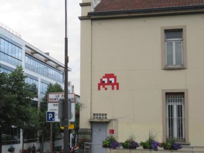 PA_1187, Space Invader de la rue André Joineau — Street art de Invader à Le Pré-Saint-Gervais