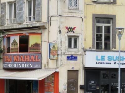 CLR_29, Space Invader on Place Gilbert Gaillard — Street art by Invader in Clermont-Ferrand